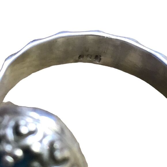 Ring, Turquoise and Silver Ring, size 9, NEW, Handmade - Picture 8 of 9